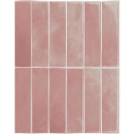 Lot de 10 cr�dences adh�sives pour cuisine, salle de bain, carrelage mural, rose