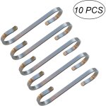 Lot de 10 crochets plats en mtal en forme de s pour ustensiles de cuisine, organisateur de cuillres, ...