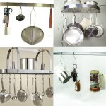 Lot de 10 crochets en s de suspension en acier inoxydable pour la batterie de cuisine ou � viande boucher ...