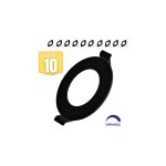Braytron - lot de 10 dalles led dimmables 4w 4000k 280lm noir ip40