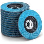 Lot de 10 disques � lamelles, de qualit� sup�rieure, diam�tre : 125 mm, grain 80, pour le pon�age et ...