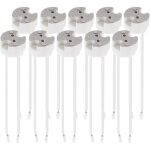 Lot de 10 douilles gu5. 3 ou mr16 avec c�ble 12v - pour ampoules halog�nes et led
