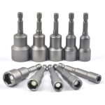 Lot de 10 douilles hexagonales magn�tiques pour visseuse � chocs 6 - 19 mm, cl�s � douille magn�tiques, ...