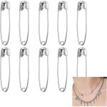 Lot de 10 pingles de scurit, 38 mm, pour artisanat, couture, fabrication de bijoux, lieu de travail ...