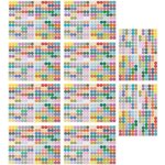 Feiyue - lot de 10 étiquettes adhésives rondes pour bouteilles (colorées) Feiyue - lot de 10 étiquettes adhésives rondes pour bouteilles (colorées)