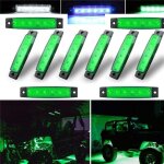 Lot de 10 feux de roche � led, bandes lumineuses, lumi�res de passage de roue, lumi�res led sous - lumineuses ...