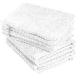 Lot de 10 gants de toilette - taille 15 x 21 cm - 100 % coton, blanc, waschhandschuhe 15x21 cm 10er pack ...