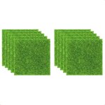 Lot de 10 gazon artificiel de 15 x 15 cm pour loisirs cr�atifs, gazon artificiel, d�coration de mini ...