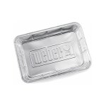 Weber 6416 accessoire de barbecue lot de 10 grandes barquettes en aluminium