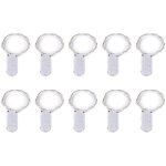 Lot de 10 guirlandes lumineuses toiles de 3 m, tanches, 30 micro led toiles sur fil de cuivre argent, ...