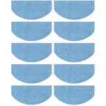 Lot de 10 lingettes de rechange lavables pour aspirateurs robots tikom g8000, g8000 pro et laresar evol ...