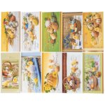 Lot de 10 longues cartes de pâques pliées avec enveloppes Lot de 10 longues cartes de pâques pliées avec enveloppes