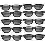Lot de 10 lunettes 3d passives polaris�es pour t�l�viseur 3d, v�ritables cin�mas 3d pour jeux 3d et cadre ...