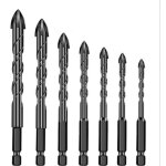 Lot de 10 m�ches � carrelage & verre ? tige hexagonale, sp�cial c�ramique / carreaux / verre ? forets ...