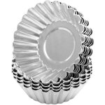 Lot de 10 moules � tartelettes aux ?ufs, mini moules � g�teaux et muffins en aluminium, moules antiadh�sifs ...