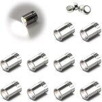 Lot de 10 petits spots led � piles, blanc chaud, sans fil, miniatures pour ?uvres d'art, peinture, vitrine ...