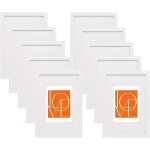 Woltu ? lot de 10 cadres photo 30x40 cm ? mdf de classe e1 ? vitre plexiglas transparent ? d�coration ...