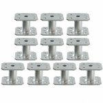 Simpson strong tie - lot de 10 pieds de poteau de petite dimension ppmini70