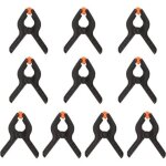 Lot de 10 pinces � ressort en nylon de 5, 1 cm ?mini pinces � ressort en plastique noir en nylon pour ...