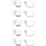 Lot de 10 plante aquarium pots holder avec ventouses, support en acrylique aquarium cup mini fish tank ...