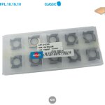 Lot de 10 plaquettes r�versibles au carbure 14x14x2 mm 4 coupes pour bois - f3. 14. 20. 20 - leman