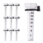 Lot de 10 pluviom�tres, � fixation, compteur pour le jardin, gros affichage, 35 mm / m�, plastique, transparen ...