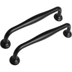 Lot de 10 poign�es d'armoire noires vintage pour tiroir, poign�es de commode, poign�es de porte d'arc ...