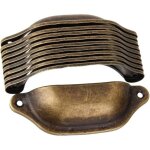 Lot de 10 poign�e bouton de porte d�coration pour meuble tiroir laiton antique