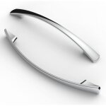 Lot de 10 poign�es de meuble avec espacement des trous de 128 mm, pour placard, cuisine, tiroir, chrome ...