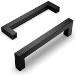 Lot de 10 poignee de meuble noir cuisine entraxe 128 mm acier inoxydable poign�es pour placards poignet ...