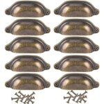Lot de 10 poign�es de porte 98 mm poign�es d�coration de tiroir de meuble laiton antique