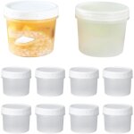 Lot de 10 pots de conservation - petits r�cipients alimentaires - couvercles r�utilisables - 200 ml - ...