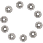 Lot de 10 poulies de guidage � billes � gorge en u u624zz pour syst�me de mouvement lin�aire sur rail, ...