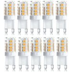 Lot de 10 projecteur led, lumi�re d�corative led, ampoule led g9, 5 w blanc chaud, ampoules led � �conomie ...