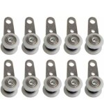 Lot de 10 roulettes pour baies vitr�es ou portes coulissantes - en m�tal et en plastique - 4, 5 x 1, ...