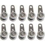 Jalleria - lot de 10 roulettes pour baies vitres ou portes coulissantes - en mtal et en plastique - ...