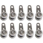Snq - lot de 10 roulettes pour baies vitres ou portes coulissantes - en mtal et en plastique - 4, 5 ...