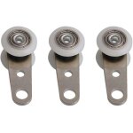 Lot de 10 roulettes pour baies vitres ou portes coulissantes - en mtal et en plastique - 4, 5 x 1, ...