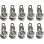 Lot de 10 roulettes pour baies vitr�es ou portes coulissantes - en m�tal et en plastique - 4, 5 x 1, ...