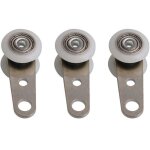 Lot de 10 roulettes pour baies vitr�es ou portes coulissantes - en m�tal et en plastique - 4, 5 x 1, ...