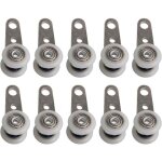 Lot de 10 roulettes pour baies vitr�es ou portes coulissantes - en m�tal et en plastique - 4, 5 x 1, ...