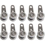 Lot de 10 roulettes pour baies vitr�es ou portes coulissantes - en m�tal et en plastique - 4, 5 x 1, ...