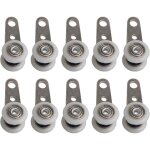 Lot de 10 roulettes pour baies vitr�es ou portes coulissantes - en m�tal et en plastique - 4, 5 x 1, ...