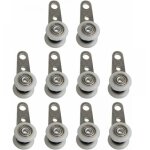 Lot de 10 roulettes pour baies vitres ou portes coulissantes - en mtal et en plastique - 4 x 1, 9 cm ...