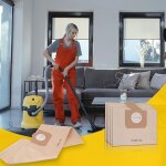 Lot de 10 sacs aspirateur pour karcher sacs en papier filtre pour karcher wd3 mv3 wd3p a2201 / 2204 / ...