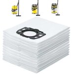 Lot de 10 sacs pour aspirateur karcher wd4 wd5 wd6 mv4 mv5 mv6 sac d'aspirateur lavable