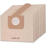 Lot de 10 sacs filtres papier aspirateur eau et poussi�re compatible wd3 wd3p mv3