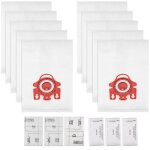 Lot de 10 sacs  poussire de rechange pour aspirateurs miele srie fjm / gn, comprenant 3 jeux de filtres ...