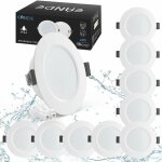Lot de 10 spots led encastrable 5w ip44 98mm, blanc neutre 4000k clairage encastr tanche 450lm, spot ...