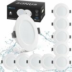 Lot de 10 spots led encastrable 5w ip44 98mm, blanc neutre 4000k clairage encastr tanche 450lm, spot ...